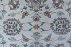 5x6 Beige & Gray Chobi Area Rug | Handmade Wool & Cotton Floral Rug | Luxury Chobi Rug
