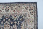 3x5 Beige & Blue Chobi Area Rug | Handmade Wool & Cotton Floral Rug | Luxury Chobi Rug