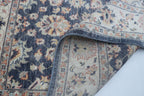 3x5 Beige & Blue Chobi Area Rug | Handmade Wool & Cotton Floral Rug | Luxury Chobi Rug
