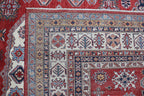 8x10 Super Kazak Geometric Area Rug | Handmade Cotton & Wool Rug | Vegetable Dyed