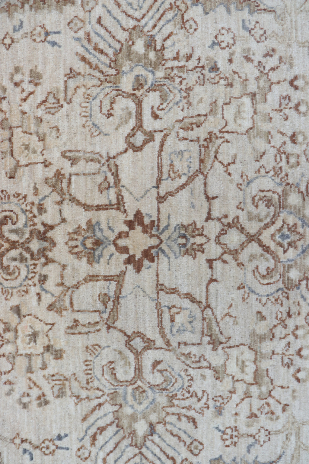 5x7 Beige Chobi Area Rug | Handmade Wool & Cotton Floral Rug | Luxury Chobi Rug