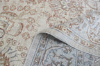 5x7 Beige Chobi Area Rug | Handmade Wool & Cotton Floral Rug | Luxury Chobi Rug