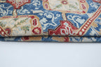 6x9 Blue Chobi Area Rug | Handmade Wool & Cotton Floral Rug | Luxury Chobi Rug