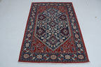4x6 Beige & Brown Chobi Area Rug | Handmade Wool & Cotton Floral Rug | Luxury Vegetable Dyed