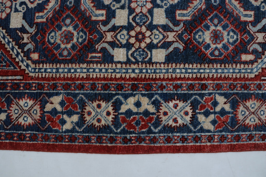 4x6 Beige & Brown Chobi Area Rug | Handmade Wool & Cotton Floral Rug | Luxury Vegetable Dyed