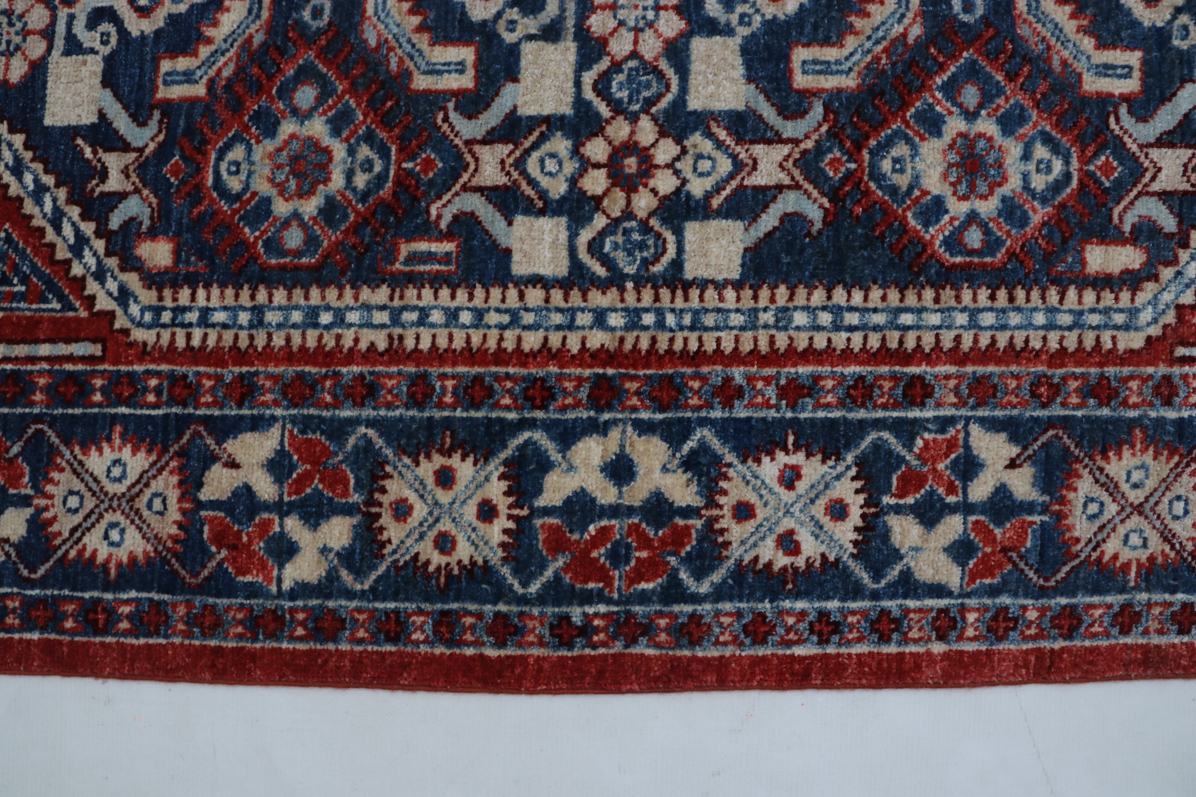 4x6 Beige & Brown Chobi Area Rug | Handmade Wool & Cotton Floral Rug | Luxury Vegetable Dyed