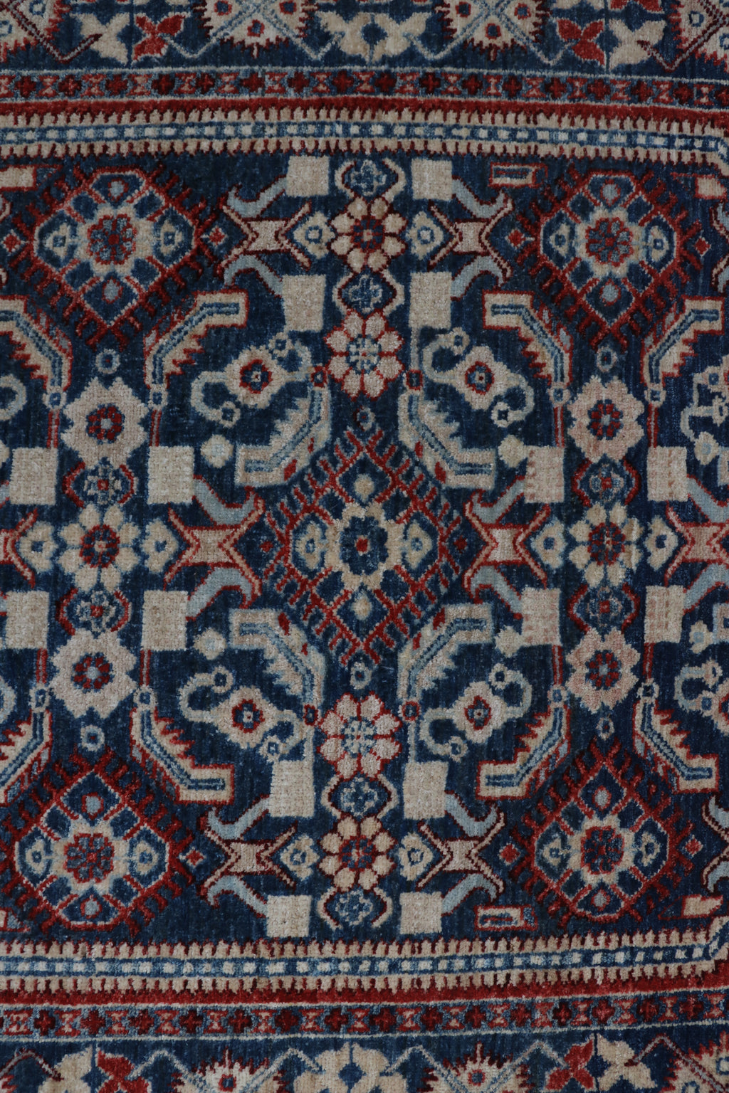 4x6 Beige & Brown Chobi Area Rug | Handmade Wool & Cotton Floral Rug | Luxury Vegetable Dyed