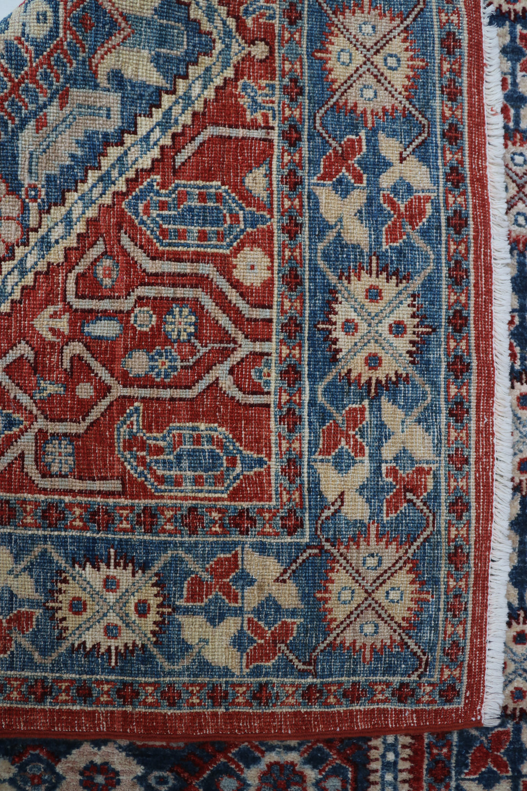 4x6 Beige & Brown Chobi Area Rug | Handmade Wool & Cotton Floral Rug | Luxury Vegetable Dyed
