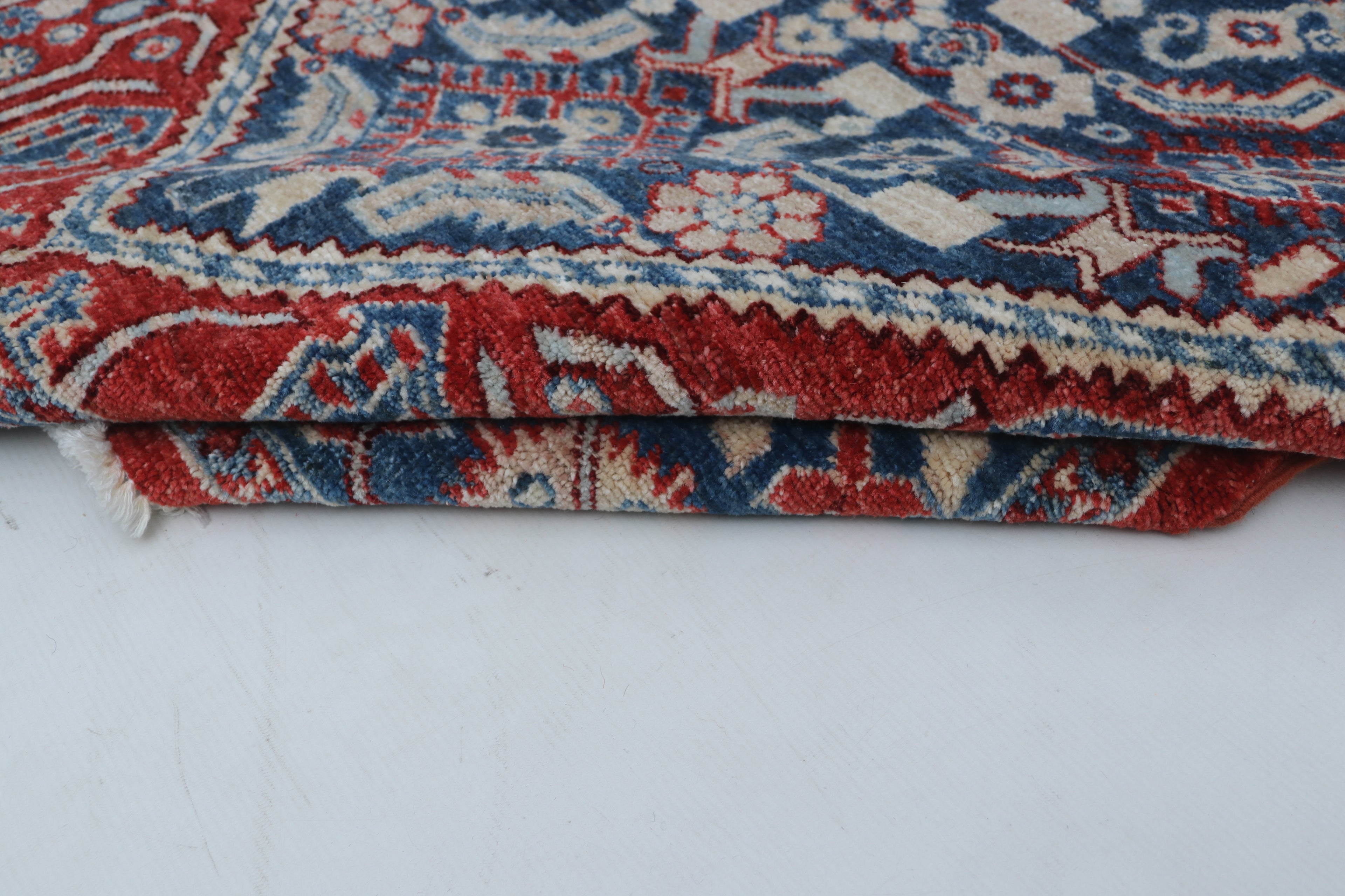 4x6 Beige & Brown Chobi Area Rug | Handmade Wool & Cotton Floral Rug | Luxury Vegetable Dyed