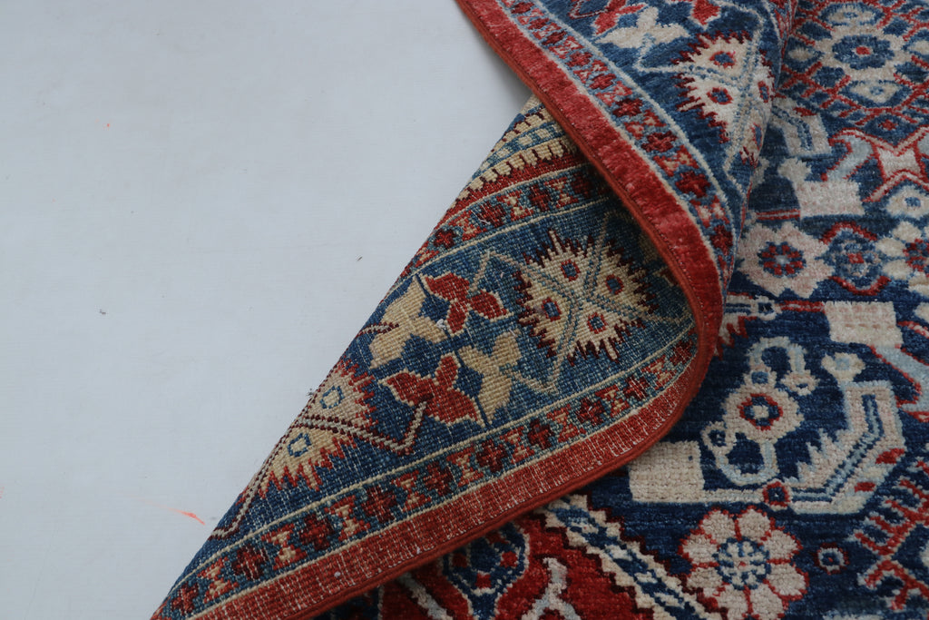 4x6 Beige & Brown Chobi Area Rug | Handmade Wool & Cotton Floral Rug | Luxury Vegetable Dyed