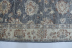 3x8 Beige & Gray Chobi Runner Rug | Handmade Wool & Cotton Floral Rug | Luxury Chobi Rug