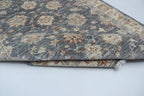 3x8 Beige & Gray Chobi Runner Rug | Handmade Wool & Cotton Floral Rug | Luxury Chobi Rug
