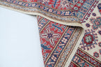 5x8 Beige & Red Super Kazak Geometric Handmade Cotton & Wool Rug | Premium Luxury Area Rug
