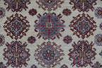 8x10Red & Beige Super Kazak Geometric Handmade Cotton & Wool Rug | Premium Luxury Area Rug