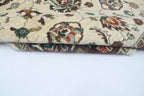5x8 Beige & Brown Chobi Area Rug | Handmade Wool & Cotton Floral Rug | Vegetable Dyed