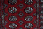 3x5 Red Mori Bokhara Geometric Handmade Cotton & Wool Rug | Premium Luxury Area Rug