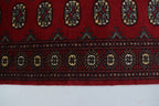 3x5 Red Mori Bokhara Geometric Handmade Cotton & Wool Rug | Premium Luxury Area Rug