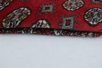 3x5 Red Mori Bokhara Geometric Handmade Cotton & Wool Rug | Premium Luxury Area Rug