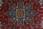 8x10 Red Floral Handmade Cotton & Wool Rug | Luxury Area Rug