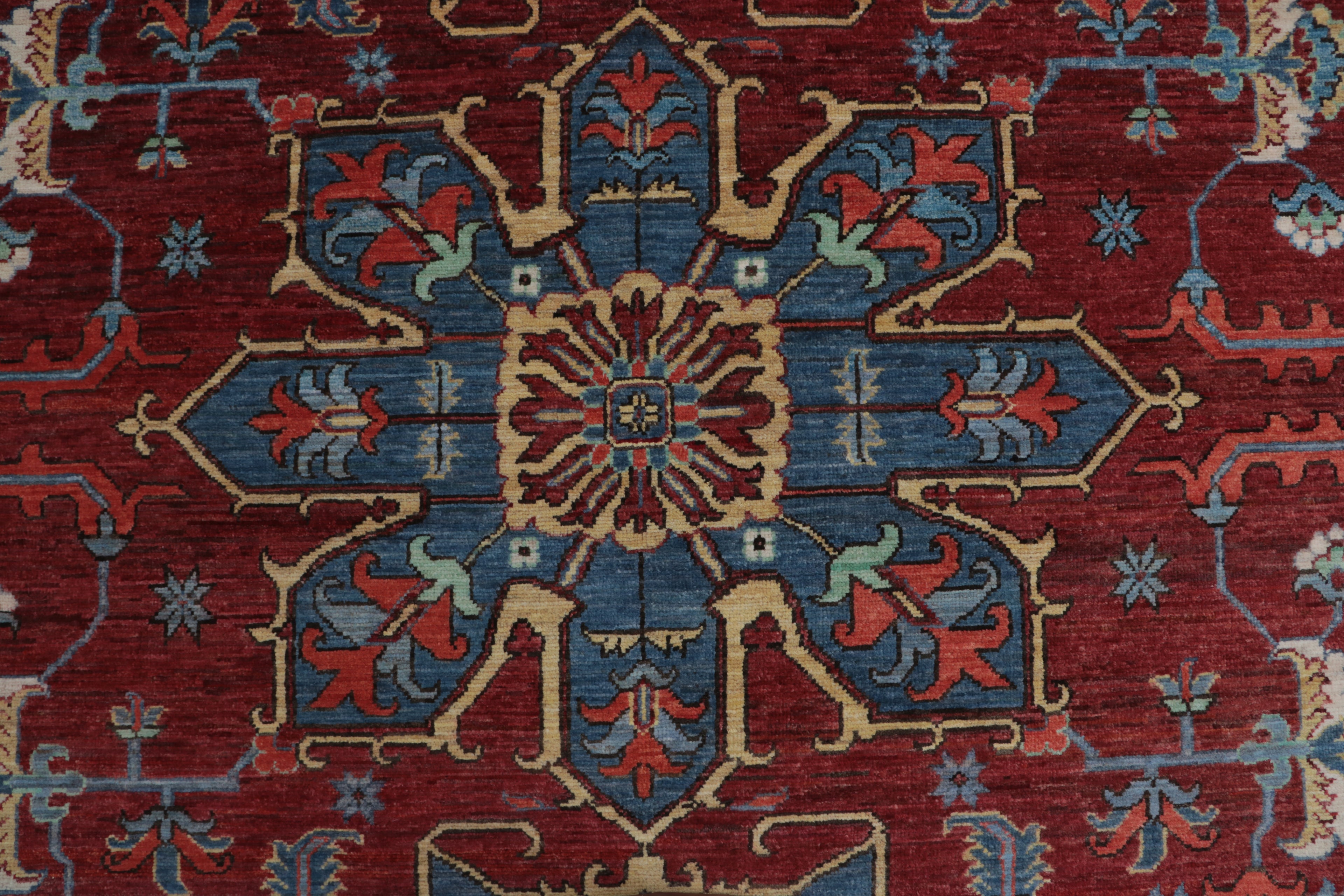 8x10 Red Floral Handmade Cotton & Wool Rug | Luxury Area Rug