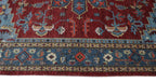 8x10 Red Floral Handmade Cotton & Wool Rug | Luxury Area Rug