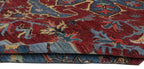 8x10 Red Floral Handmade Cotton & Wool Rug | Luxury Area Rug