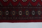 3x5 Red Mori Bokhara Handmade Wool & Cotton Rug | Geometric Hand-Knotted Area Rug