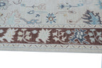 Gray Oushak Rug 6x9 ft | Handmade Wool Floral Area Rug