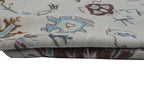 Gray Oushak Rug 6x9 ft | Handmade Wool Floral Area Rug