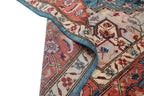 9x12 Blue Floral Handmade Cotton & Wool Rug | Luxury Area Rug