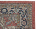 8x10 Red Oushak Wool Rug | Handmade Floral Vintage Area Rug