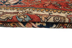 8x10 Red Oushak Wool Rug | Handmade Floral Vintage Area Rug