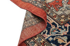 8x10 Red Oushak Wool Rug | Handmade Floral Vintage Area Rug