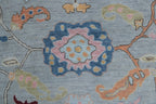 8x10 Grey Floral Handmade Wool Rug | Luxury Area Rug