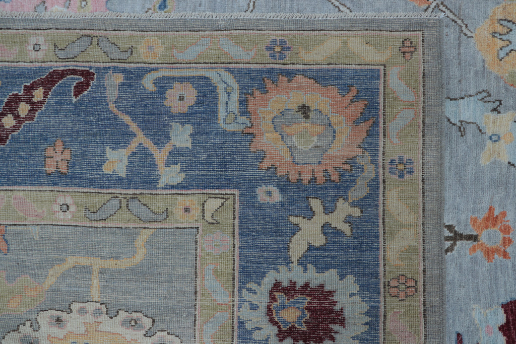 8x10 Grey Floral Handmade Wool Rug | Luxury Area Rug