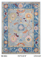 9x12 Grey Handmade Wool Rug | Premium Luxury Area Rug