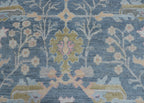 8x10 Gray Oushak Rug – Handmade Wool Floral Vintage Area Rug