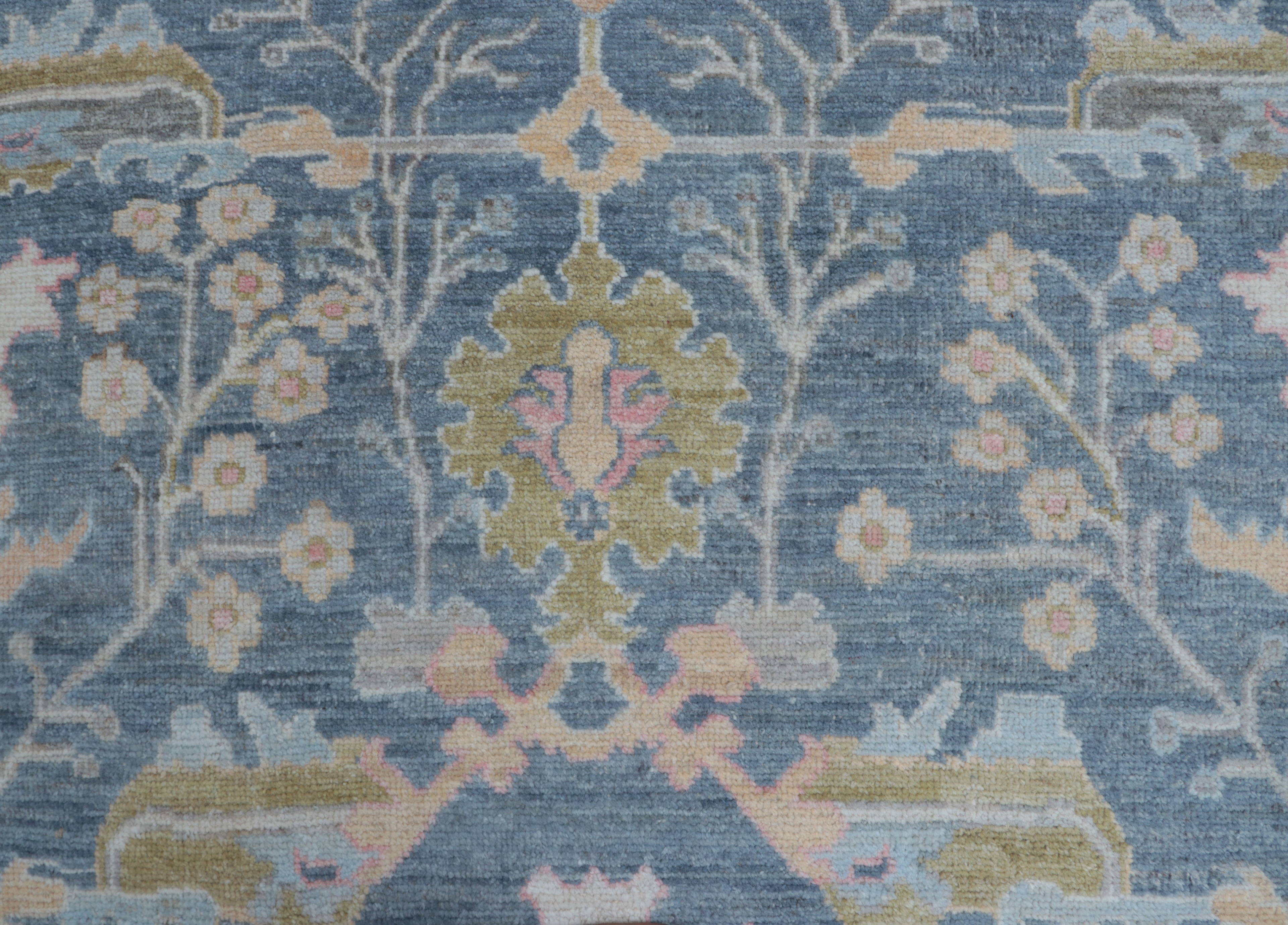 8x10 Gray Oushak Rug – Handmade Wool Floral Vintage Area Rug