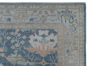 8x10 Gray Oushak Rug – Handmade Wool Floral Vintage Area Rug