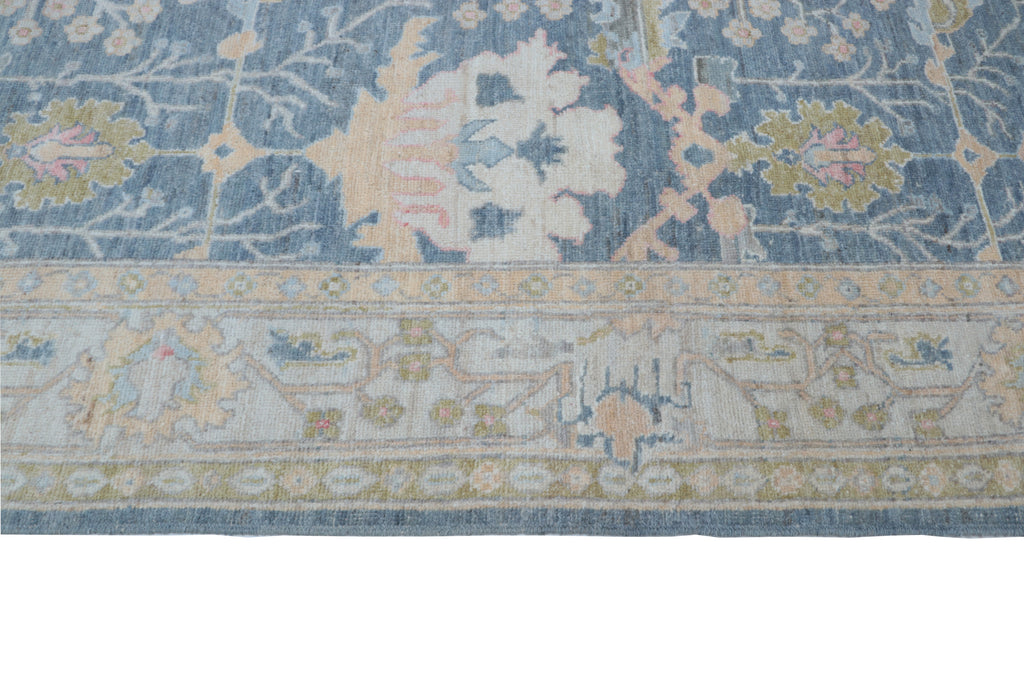8x10 Gray Oushak Rug – Handmade Wool Floral Vintage Area Rug