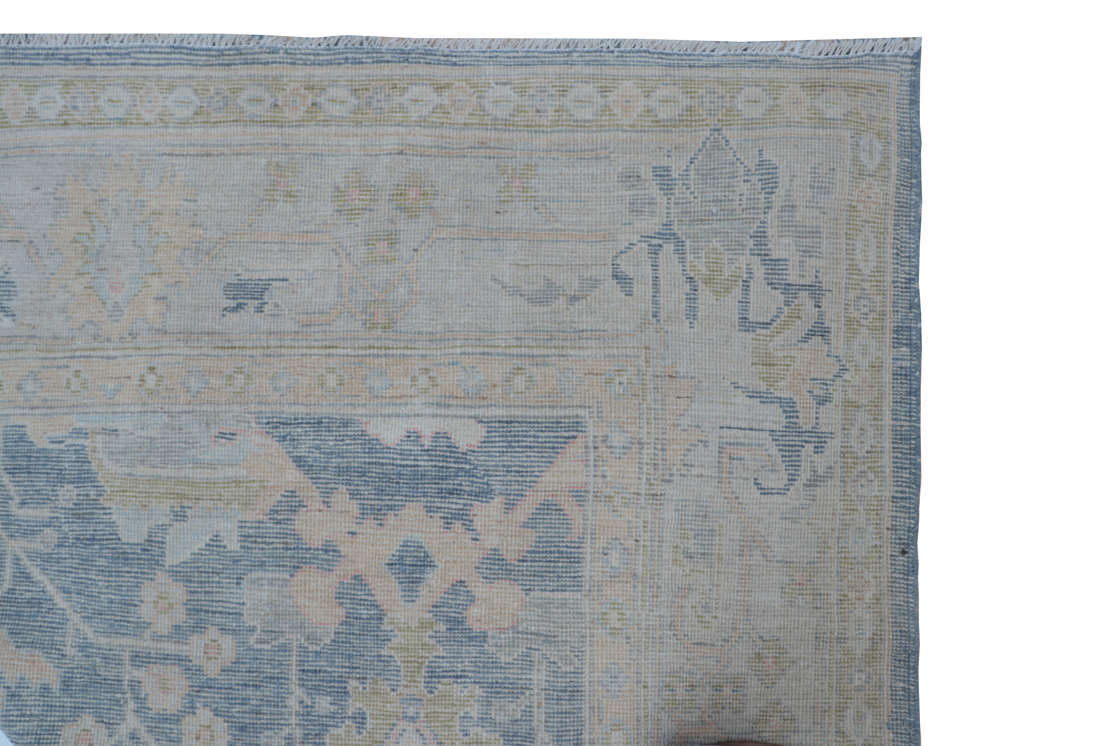 8x10 Gray Oushak Rug – Handmade Wool Floral Vintage Area Rug