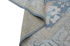 8x10 Gray Oushak Rug – Handmade Wool Floral Vintage Area Rug