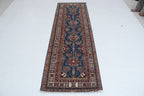 2x8 Beige & Red Super Kazak Runner Rug | Handmade Wool & Cotton Geometric Rug