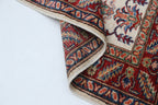 2x3 Beige & Red Super Kazak Area Rug | Handmade Wool & Cotton Geometric Rug