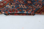 2x7 Blue & Red Super Kazak Geometric Handmade Cotton & Wool Runner Rug | Premium Luxury Runner Rug
