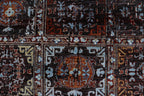 7x10 Brown Chobi Handmade Wool & Cotton Rug | Floral Hand-Knotted Area Rug | Vegetable Dyed