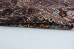 7x10 Brown Chobi Handmade Wool & Cotton Rug | Floral Hand-Knotted Area Rug | Vegetable Dyed