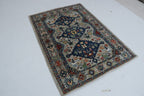 4x6 Gray Chobi Handmade Wool & Cotton Rug | Floral Hand-Knotted Luxury Area Rug