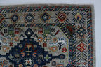 4x6 Gray Chobi Handmade Wool & Cotton Rug | Floral Hand-Knotted Luxury Area Rug