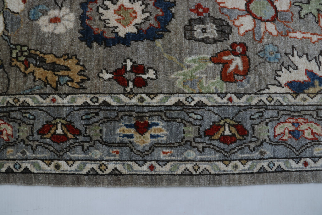 4x6 Gray Chobi Floral Handmade Cotton & Wool Rug | Premium Luxury Area Rug